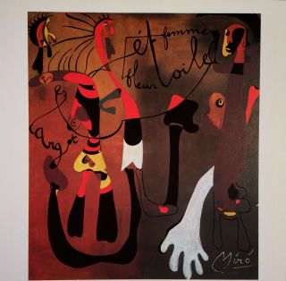 Joan Miro Hand Signed Signature Snail,  Woman,  Flower,  Star Lithograph