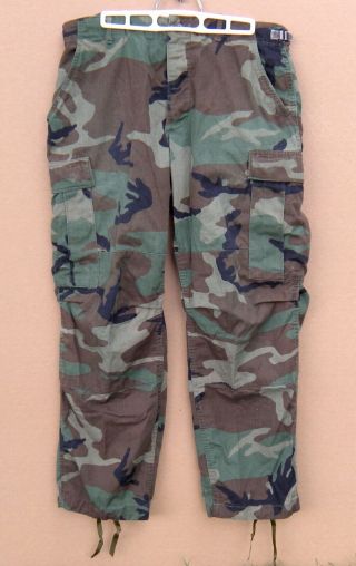 Us Army Military Camo Bdu Woodland Field Pants Medium Short Men