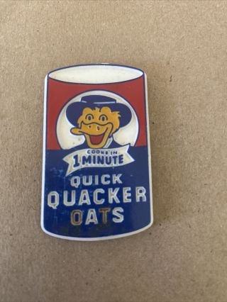 Quick Quacker Oats Quaker Advertising Kitchen Magnet Duck Vintage Rare