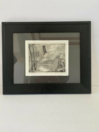 Lyman Byxbe Famous Artist Signed Etching " Dream Lake " Rmnp Framed