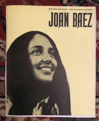 Joan Baez Royal Albert Hall London Uk 1965 Concert Program & 2 Tickets