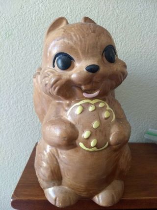 Vintage California Pottery Twin Winton Squirrel Cookie Jar Marked