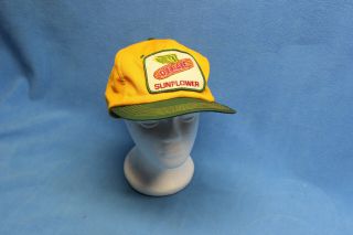 Vintage Dekalb Seed Sunflower Snapback Hat Farm Cap K Brand