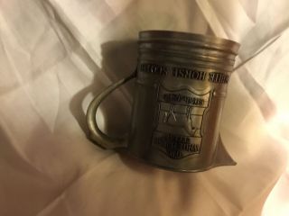 White Horse Scotch Cellar Pewter Metal Pitcher Mug BROWNE - VINTNERS N.  Y 2