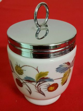 Royal Worcester Egg Coddler.  Double Size Strawberry Fair Pattern.  Cond.