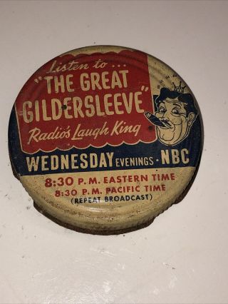 Vintage The Great Gildersleeve Radio Show Jar Lid