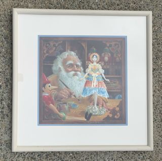 James C.  Christensen,  The Gift For Mrs.  Claus,  S/n Limited Edition Framed Print