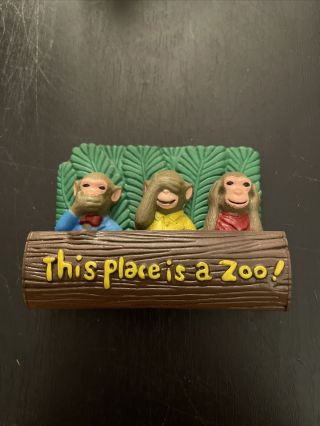 This Place Is A Zoo 3 Removable Monkeys Refrigerator Souvenir Magnet Plastic