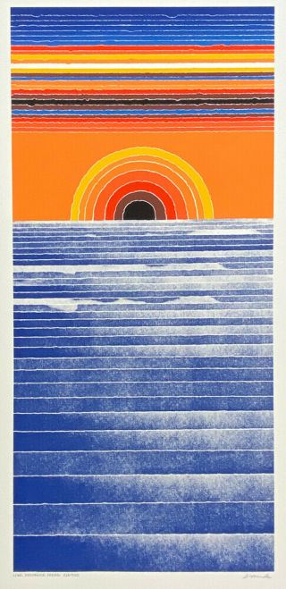 Arthur Secunda Long Distance Ocean 1980 Signed Limited Edition Lithograph