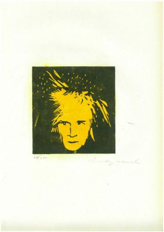 Andy Warhol,  Self - Portrait,  1986,  Hand Signed Etching