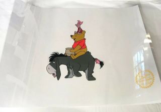 Walt Disney Winnie The Pooh & Piglet Blustery Day Lim.  Edition Sericel Cel Art