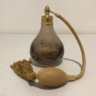 Vintage.  Smokey Brown Bubble Glass Vanity - Atomizer Made In Germany 13.  5cm 404