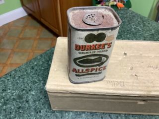 Vintage Durkee’s Allspice 1/4 lb Tin Spice 2