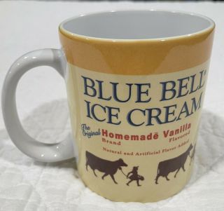 Blue Bell Ice Cream Coffee Mug Homemade Vanilla Farm Cow