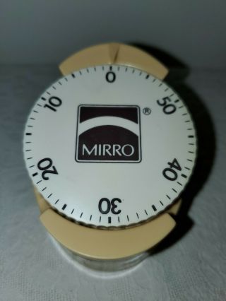 Vintage Mirro Tan Beige Neutral Kitchen 60 Minute Timer Mid Century Modern
