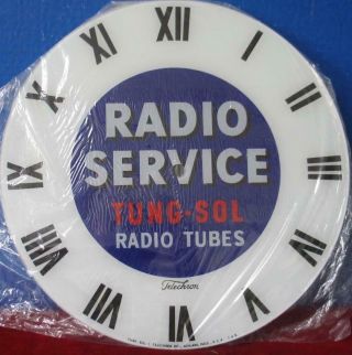 Pam Etc Clock Advertising Face Radio Service Tung - Sol Radio Tubes