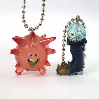 Square Enix Sqex Toy Dragon Quest Crystal Monsters Skipper & Spiky Boy Keychain