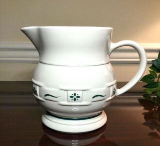 Longaberger Woven Traditions Heritage Green Large 2 Quart Pitcher