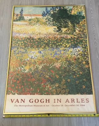Color Lithograph Print Vincent Van Gogh " The Poplars At San Remy”