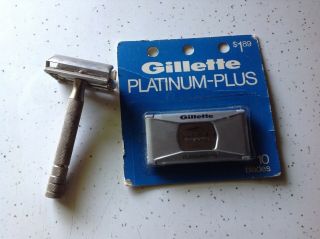 Gillette Speed Vintage Double Edge Razor & 10 Blades