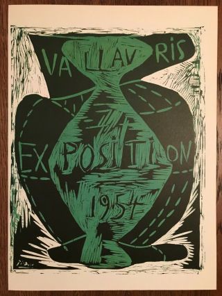 Pablo Picasso Poster 1954 Exposition Vallauris Plate - Signed Offset Lithograph