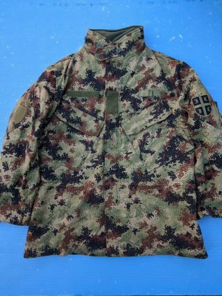 Serbia Army Military M10 Digital Camouflage Winter Jacket Parka Size 174/54
