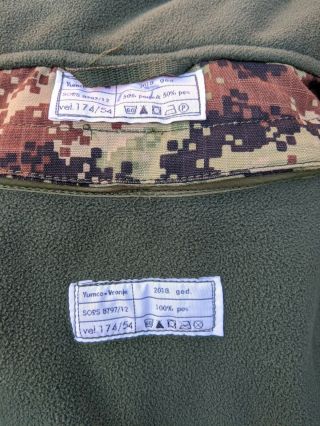 SERBIA Army Military M10 Digital Camouflage Winter Jacket Parka size 174/54 3