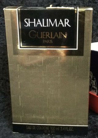 Vintage Shalimar Eau De Cologne 3.  4 Fl Oz/100ml,  Full Bottle Box (C257) 3