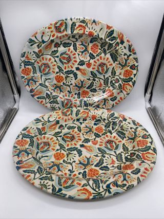 2 Nevco Metal Floral Deco Oval Serving Trays Republic Of South Africa 13x10 1587