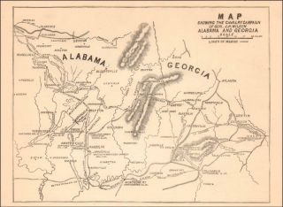 Alabama & Georgia,  Civil War Map Gen.  Wilsons Campaign,  Antique 1868
