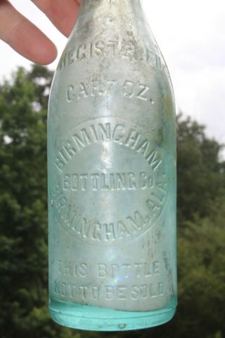 Birmingham Bottling Co.  Embossed Circle Slug Bottle Alabama Ala Al Doc 334 Rare