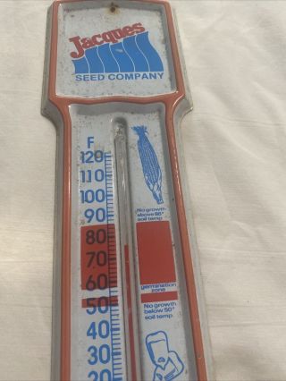 Steel Jacques Seed Ground Temp Thermometer Dealer Farm Feed Seed Old Stock 2