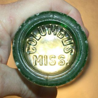 Rare Coca Cola Dec.  25,  1923,  6 Oz Bottle " Columbus,  Miss.  " Porter 