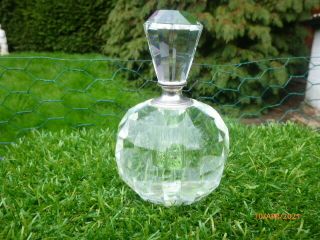 Stunning : Collectable : Large Glass Perfume Bottle With Dabber : No Damage