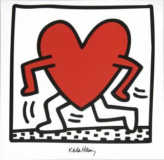 Untitled (1984) - Keith Haring Art Print 1988 Offset Lithograph Poster 27.  5x27.  5