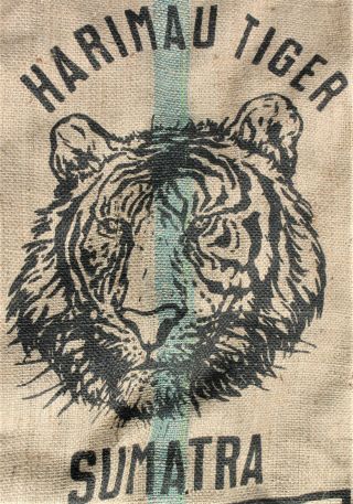 Burlap Coffee Sack Bag Jute Gunny Sack Sturdy Heavy Fabric Coffee Art