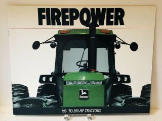 1990 John Deere Firepower Series 105 - 200 Hp Tractors Brochure -