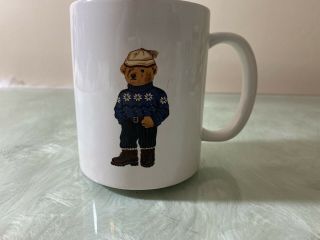 Polo Ralph Lauren Alpine Teddy Bear Sweater Coffee Cup Mug 1997