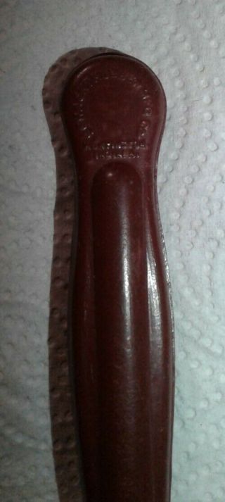 Vintage DAISY Butter CHURN Paddle SCRAPER Spatula RUBBER reddish Brown HANDLE 2