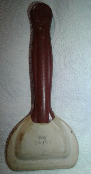 Vintage DAISY Butter CHURN Paddle SCRAPER Spatula RUBBER reddish Brown HANDLE 3