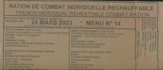 11 Different French Combat Rations Rcir (french Mre 24 Hours) B B 2023 / 2024