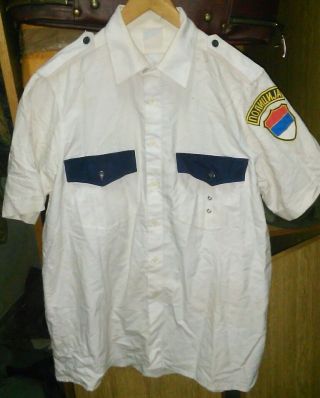 Serbia Yugoslavia Police Shirt White Size M