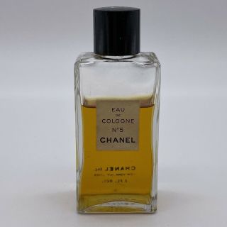 Vintage Chanel No 5 Eau De Cologne 2 Oz Bottle 2/3 Full