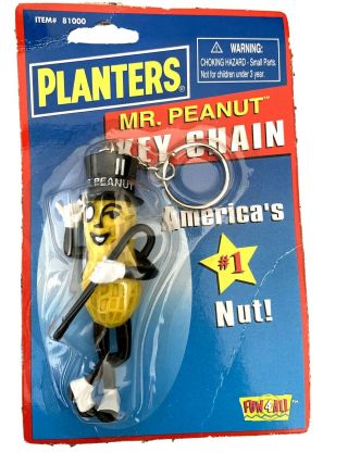 & Vintage 90’s Planters Nuts Mr.  Peanut Key Chain Keychain Fun4all