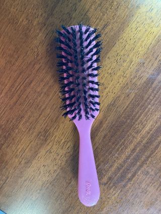 Vintage Goody Mini Purse Size Bristle Hair Brush 8 " Pink Plastic