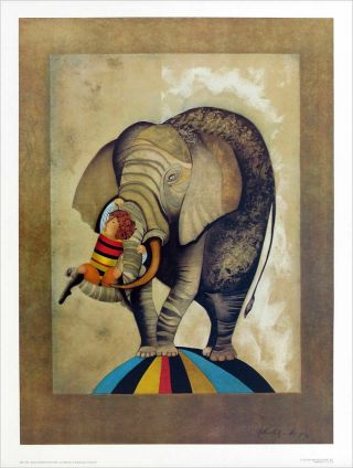 Graciela Rodo Boulanger Elephant For Kris Offset Litho 28 - 1/2 X 22