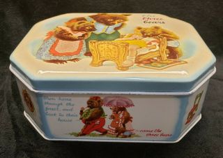 1950s Goldilocks And The Three Bears Fairy Tale Vintage Tin Candy Stash Jewelry