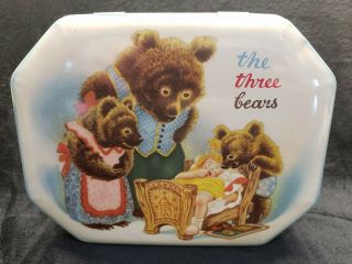 1950s Goldilocks and The Three Bears Fairy Tale Vintage Tin Candy Stash Jewelry 2