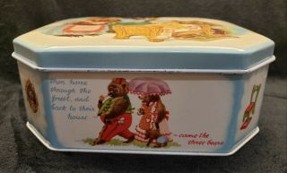 1950s Goldilocks and The Three Bears Fairy Tale Vintage Tin Candy Stash Jewelry 3