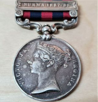 India General Service Medal Burma 1887 - 89 1209 George Holmes 2nd Bn Leicesters